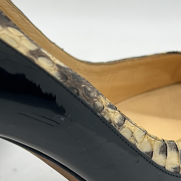 Jimmy Choo Authenticated Snakeskin Black Stiletto Heels Shoes *Sz 41/US Sz 11* - Picture 11 of 12